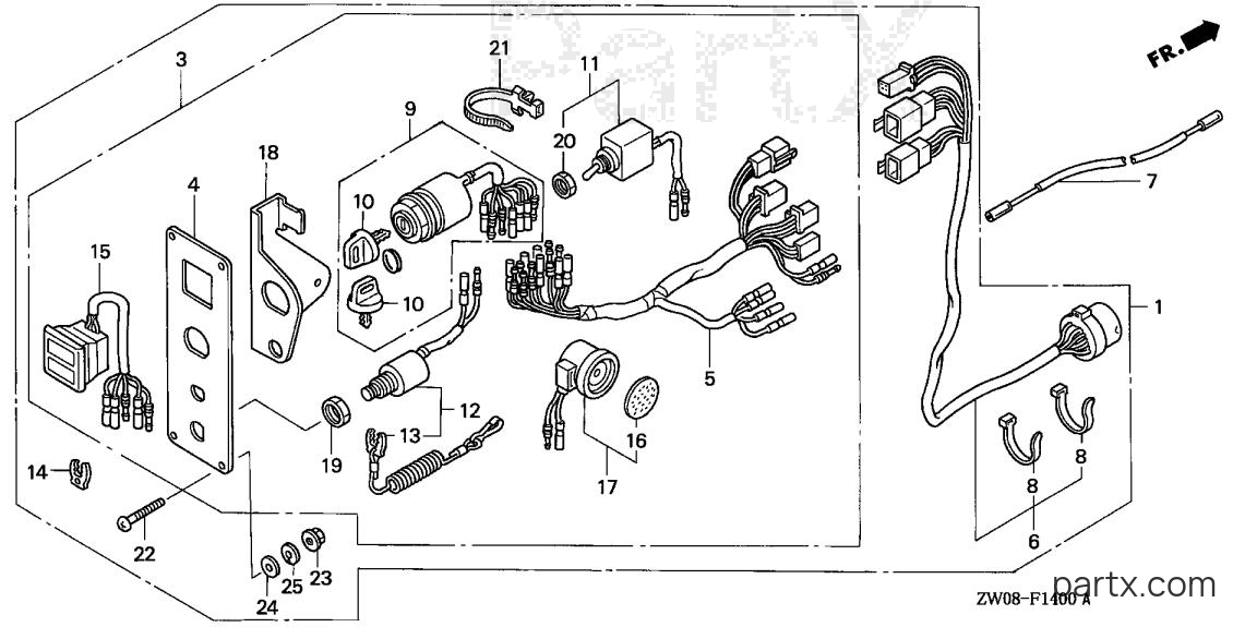 Honda BF90A3 JRTA - CONTROL PANEL (1)