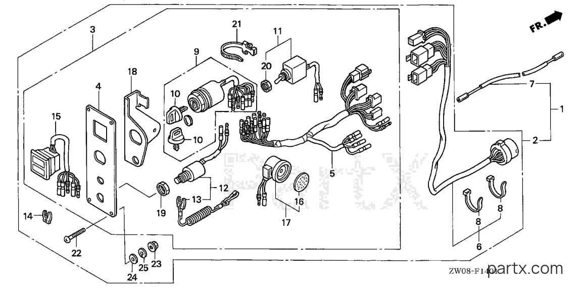 Honda BF75A2 LRTA - CONTROL PANEL (2)