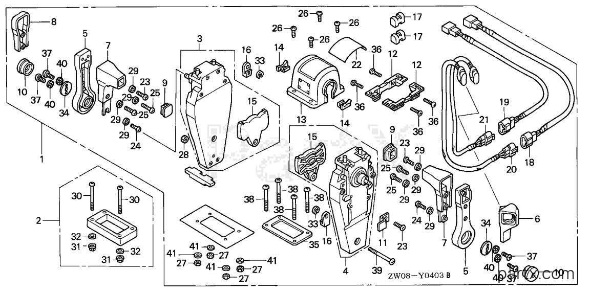 Honda BF90A3 JRTA - REMOTE CONTROL (TOP MOUNT DUAL TYPE) (L.)