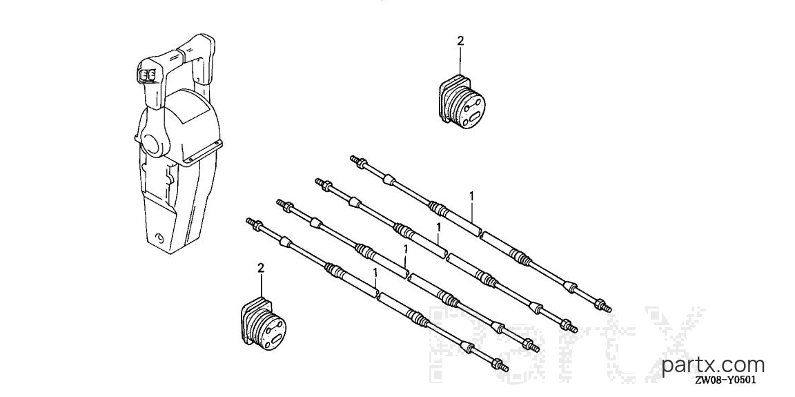 Honda BF75A2 XRTA - INNER HOUSING (DUAL)