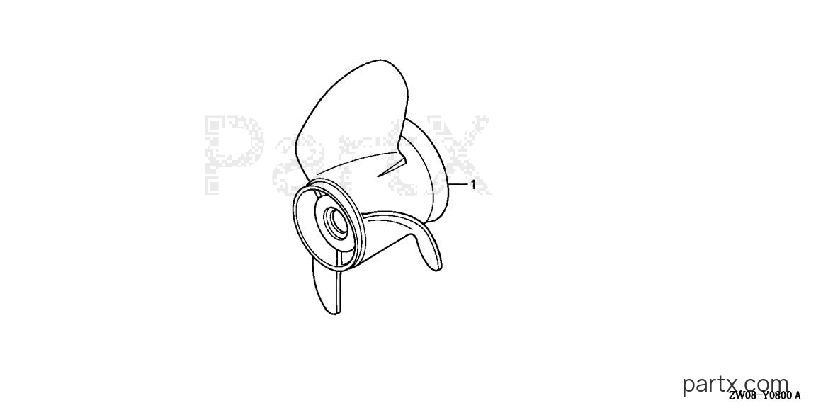 Honda BF75A1 XRTA - PROPELLER KIT