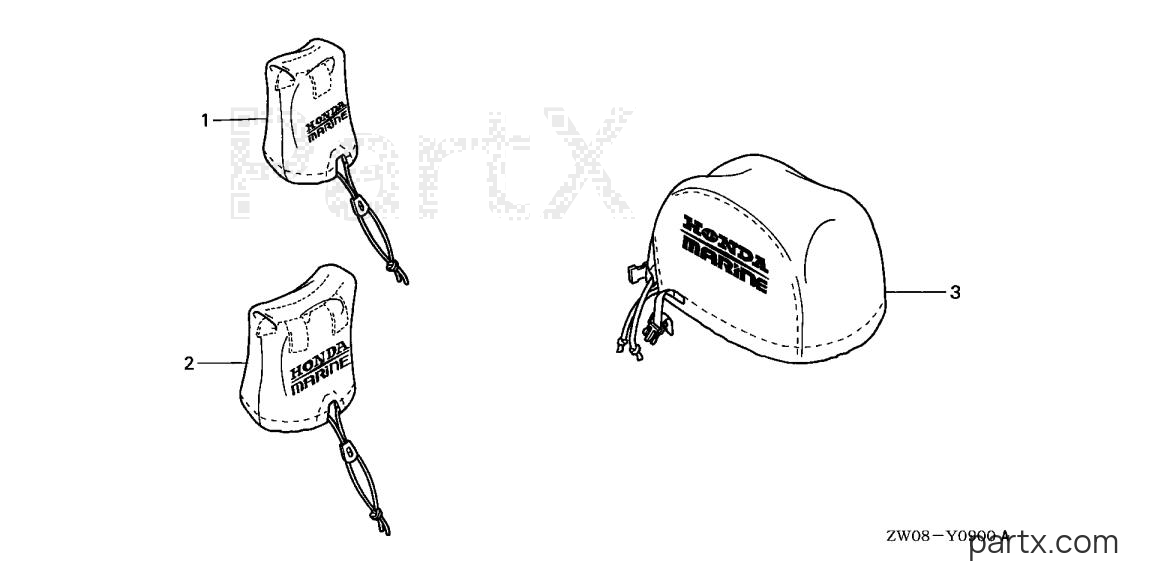 Honda BF75A1 LRTA - REMOTE CONTROL BOX COVER - ENGINE COVER KIT