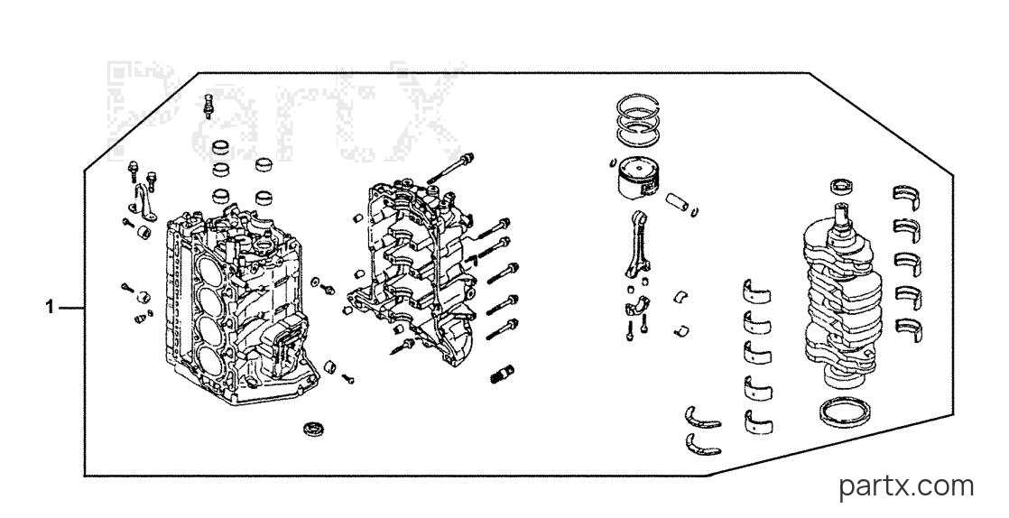 Honda BF115A5 LA - SHORT BLOCK