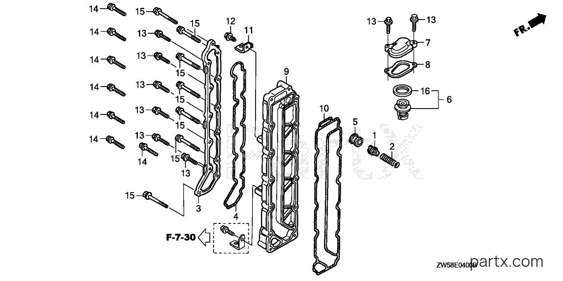 Honda BF115A3 LCA - THERMOSTAT