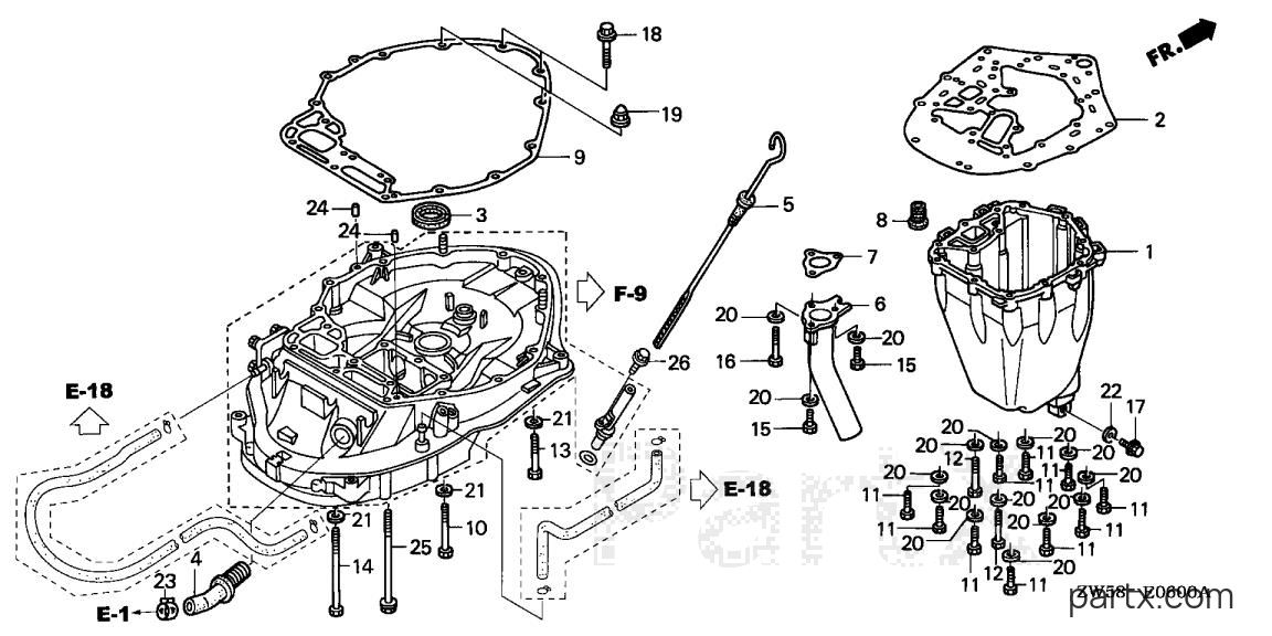 Honda BF115A6 LCA - OIL PAN