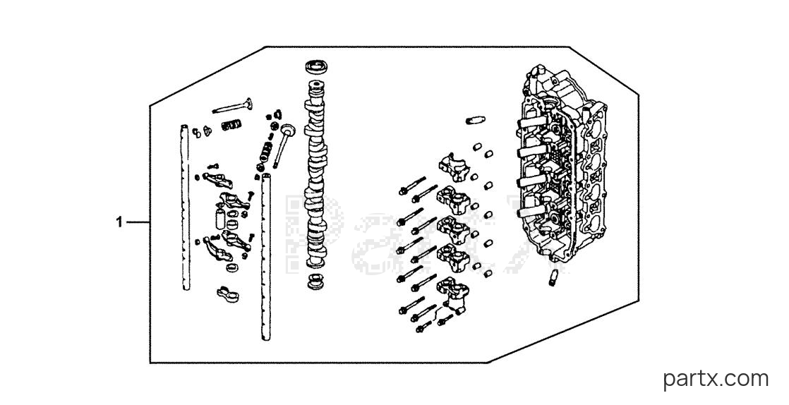 Honda BF115A5 LCA - CYLINDER HEAD ASSEMBLY