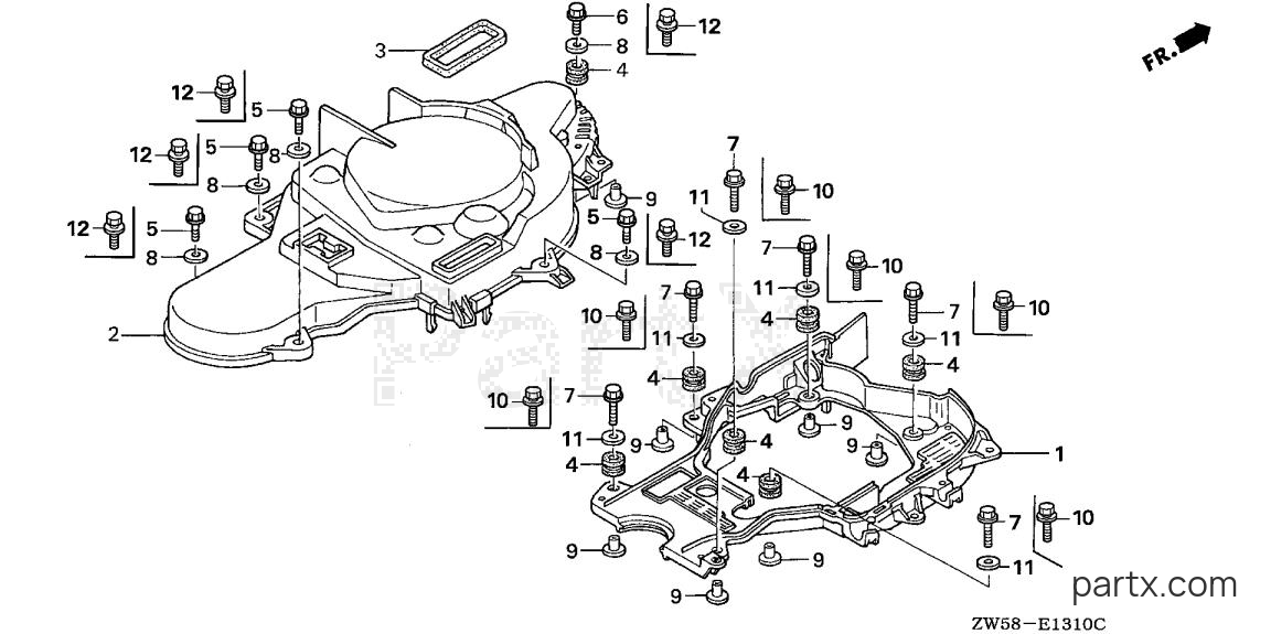 Honda BF130A3 LCA - TIMING BELT COVER