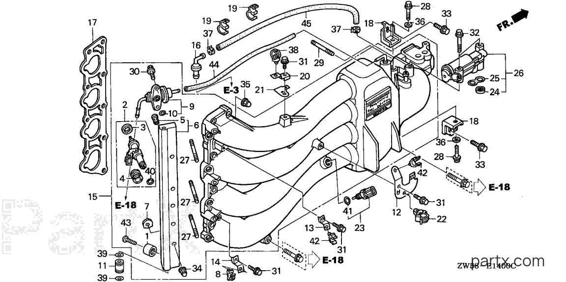 Honda BF115A3 XA - INTAKE MANIFOLD