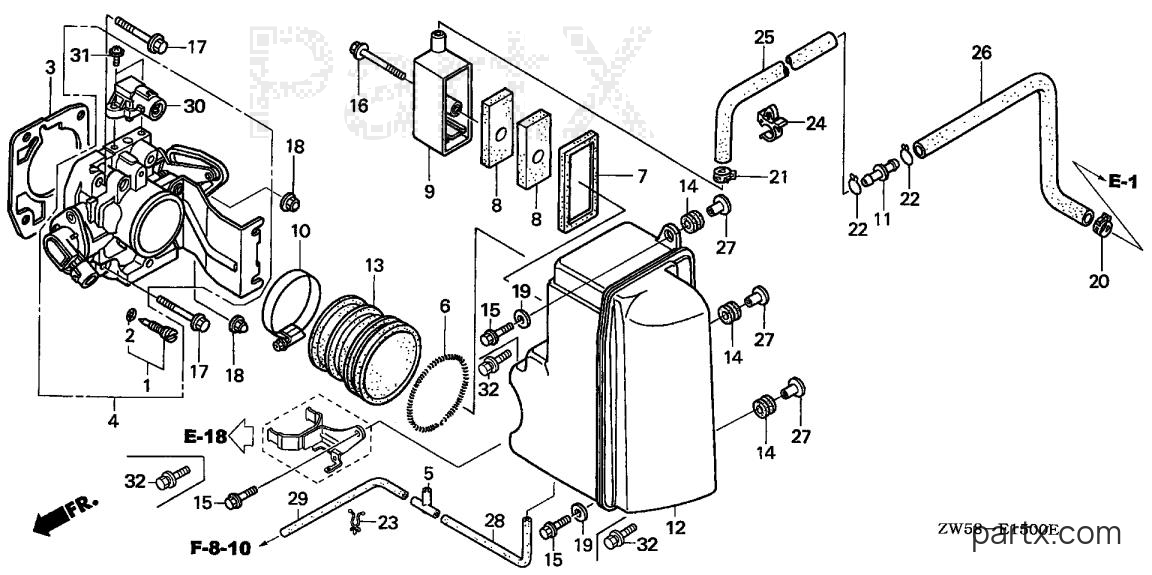 Honda BF115A3 LCA - THROTTLE BODY