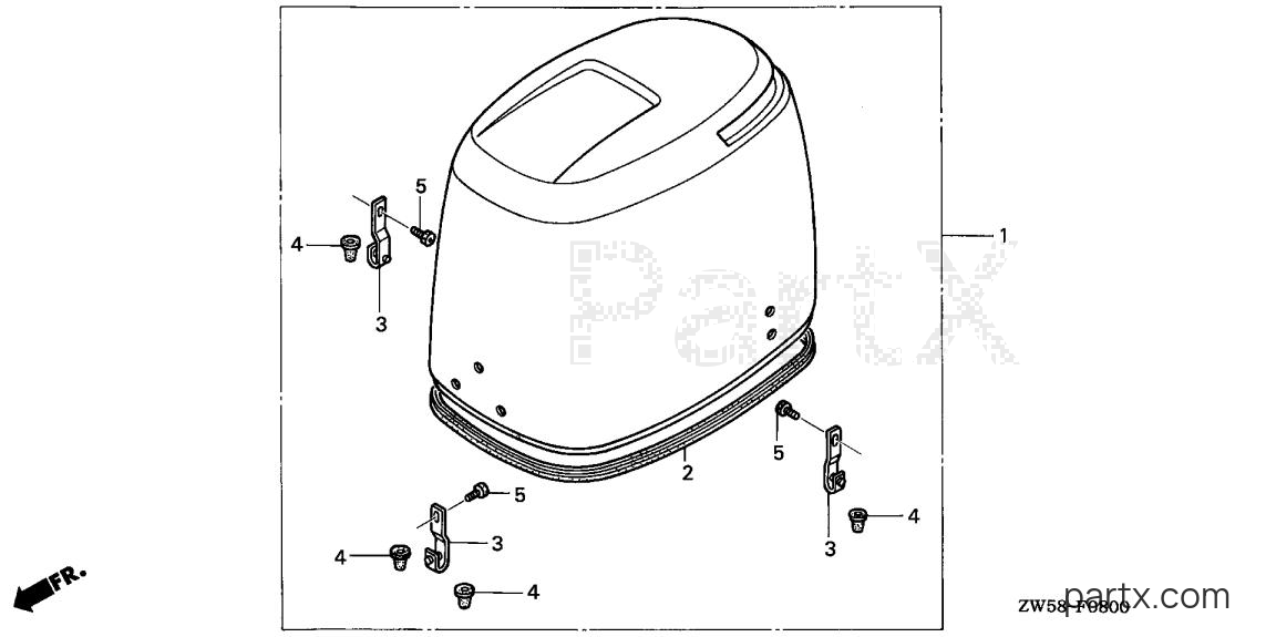 Honda BF115A6 XCA - ENGINE COVER