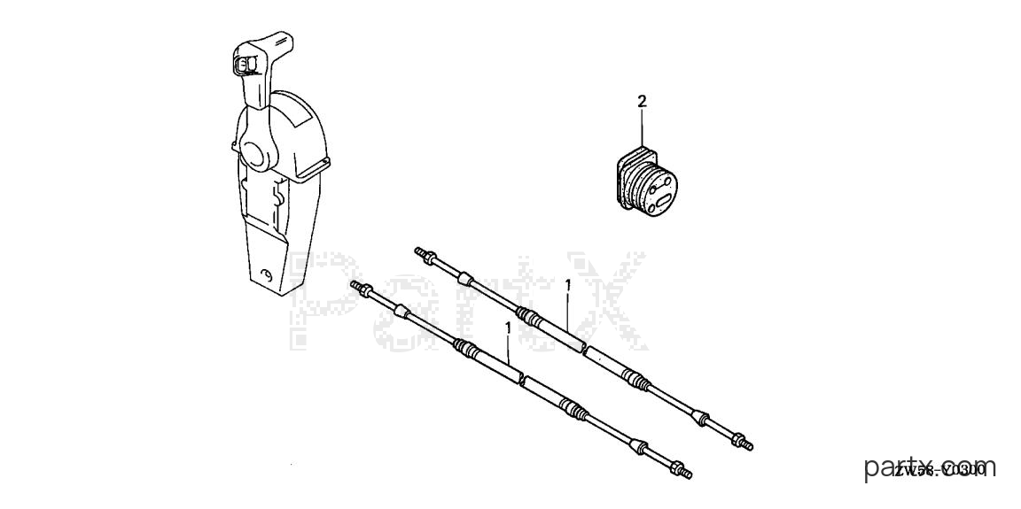 Honda BF115A5 XCA - CABLE (SINGLE)