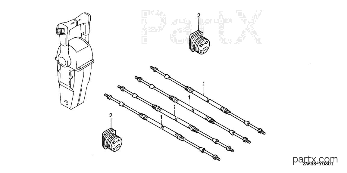 Honda BF115A3 LCA - CABLE (DUAL)