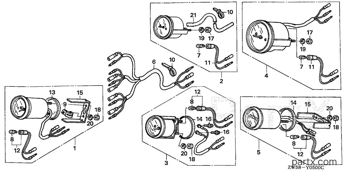 Honda BF115A3 LA - METER KIT - METER HARNESS