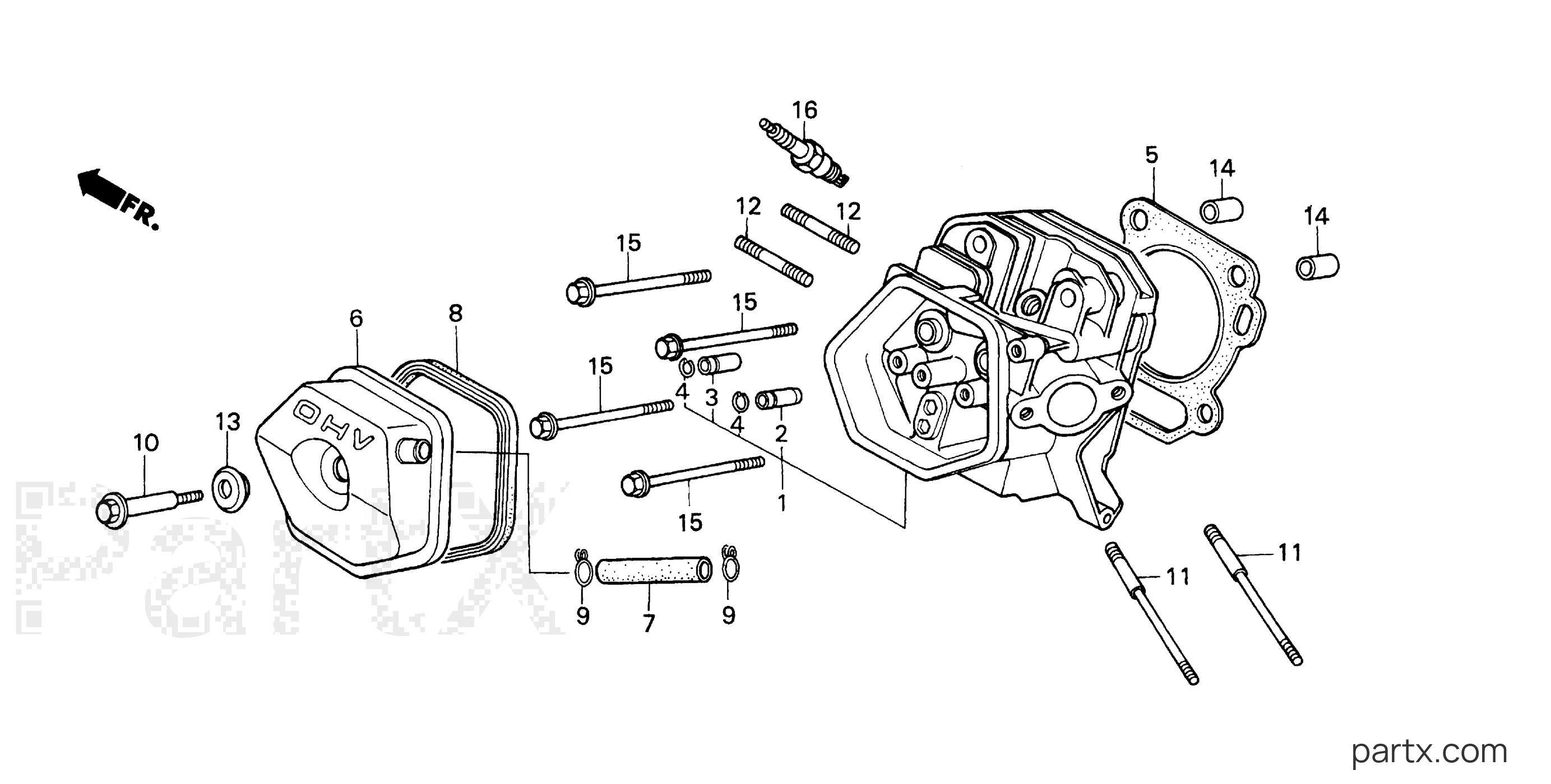 Honda H5013 AC2/B - CYLINDER HEAD