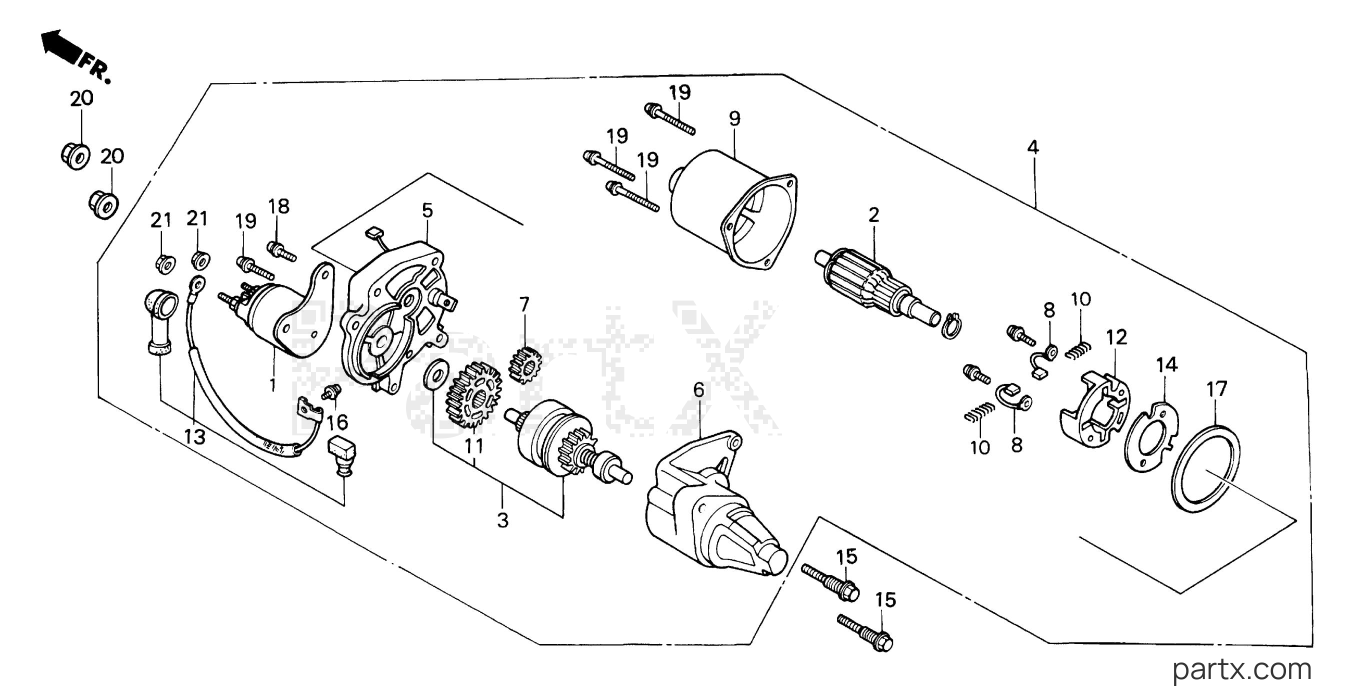Honda H5013 A2/C - STARTER MOTOR