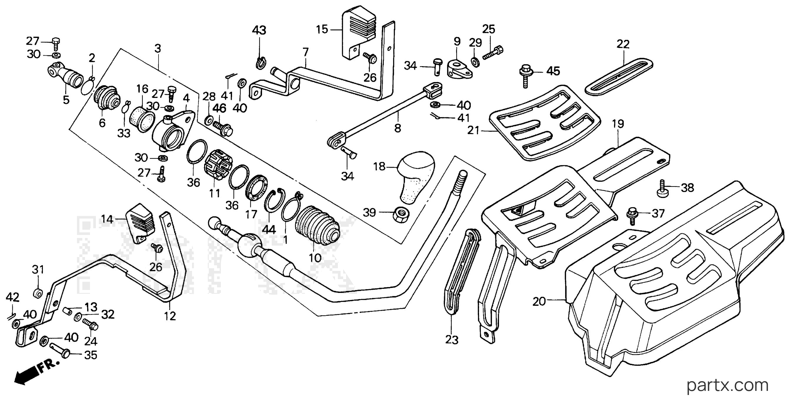 Honda H5013 AC2/A - LEFT CONTROL PANEL