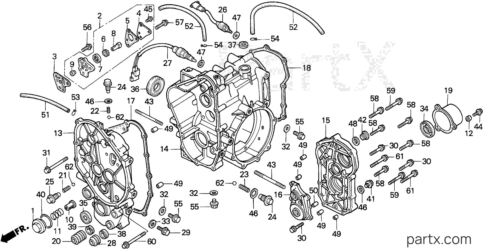 Honda H5013 A2/D - TRANSMISSION CASE