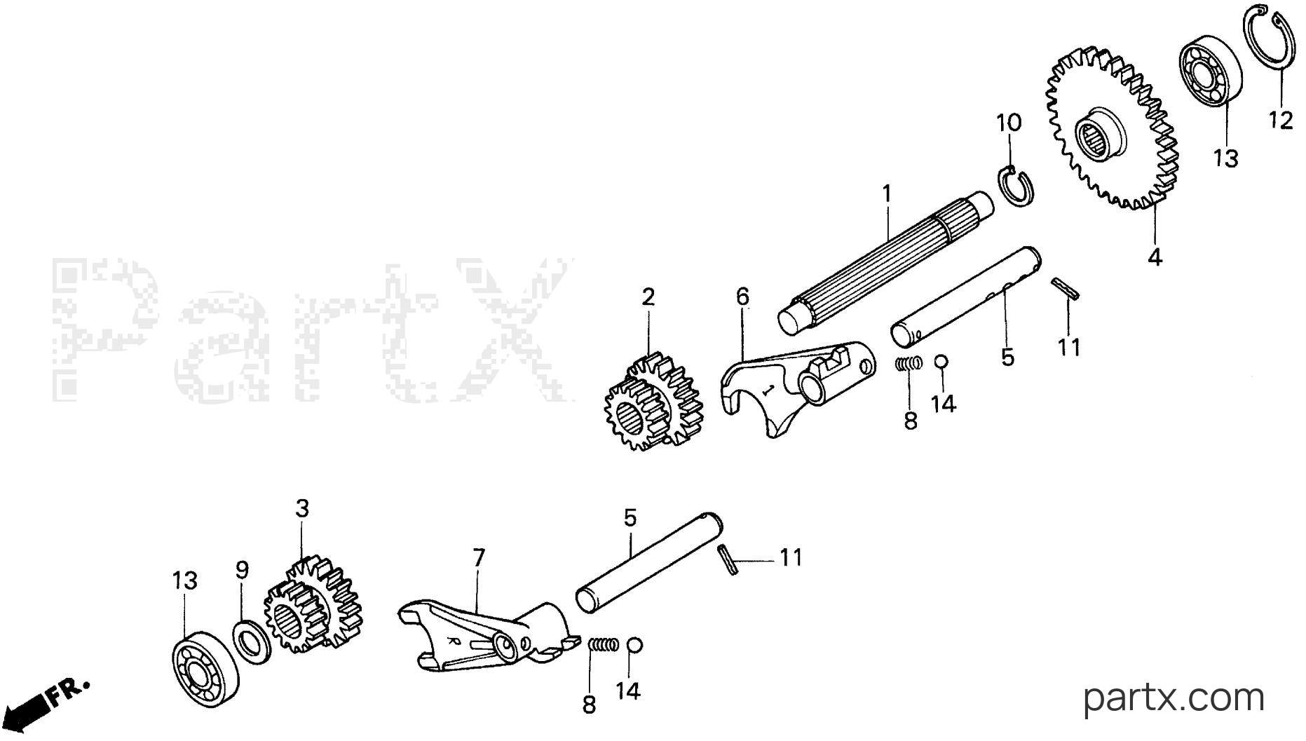 Honda H5013 AC2/B - UPPER COUNTERSHAFT