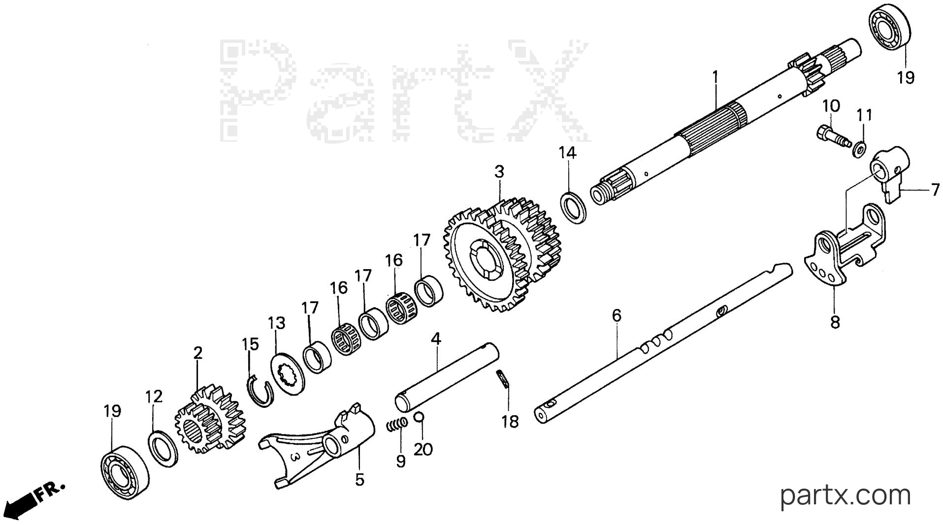 Honda H5013 AC4/A - MAINSHAFT
