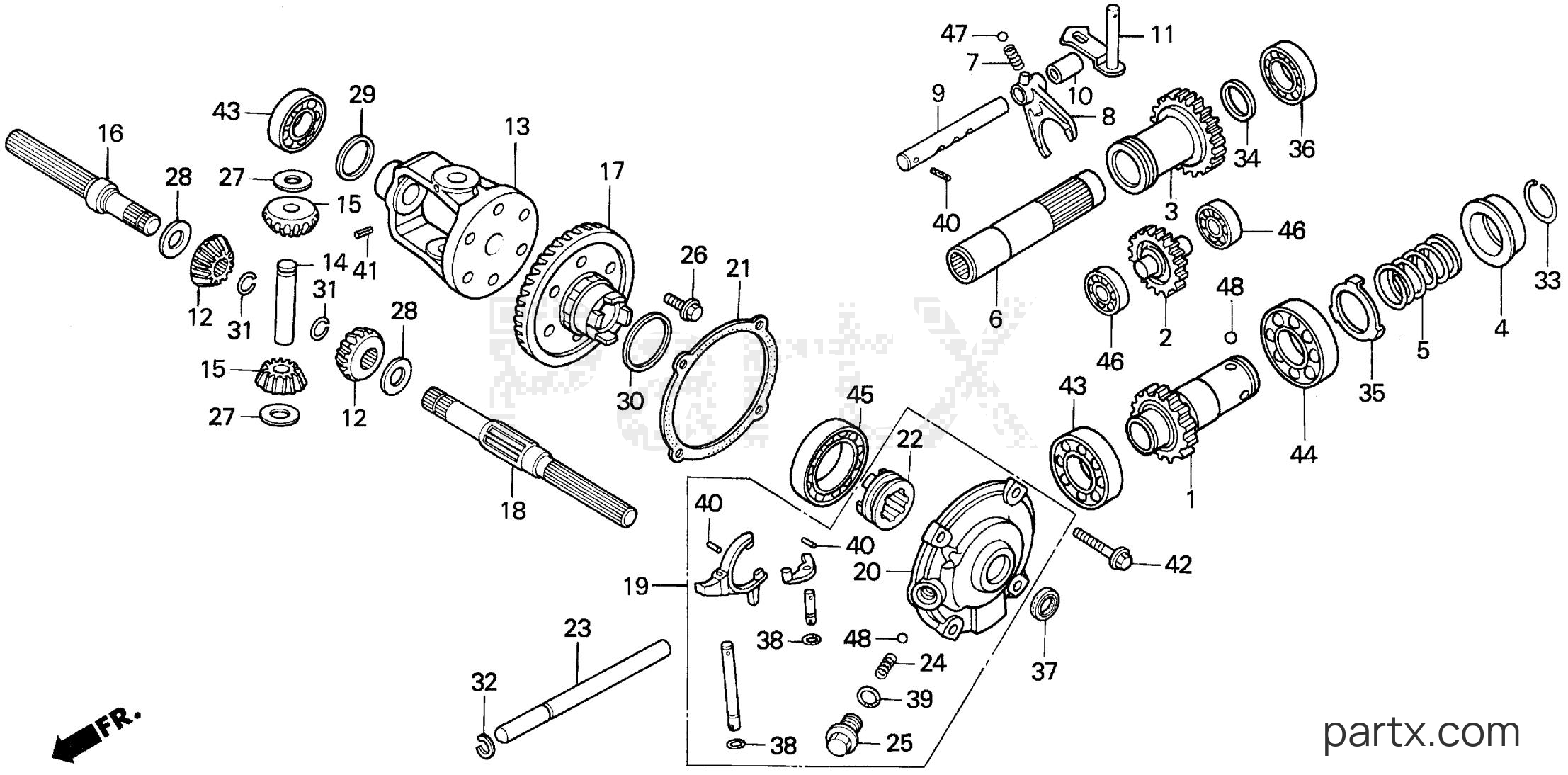 Honda H5013 A4/B - REAR DIFFERENTIAL GEAR