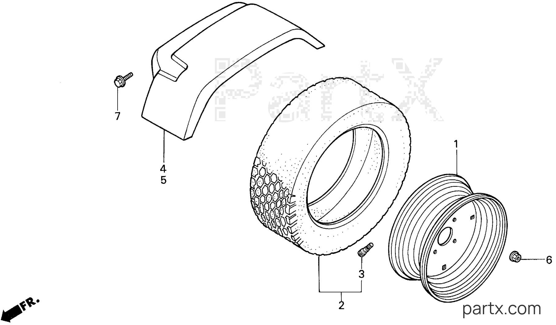 Honda H5013 A4/C - REAR WHEEL