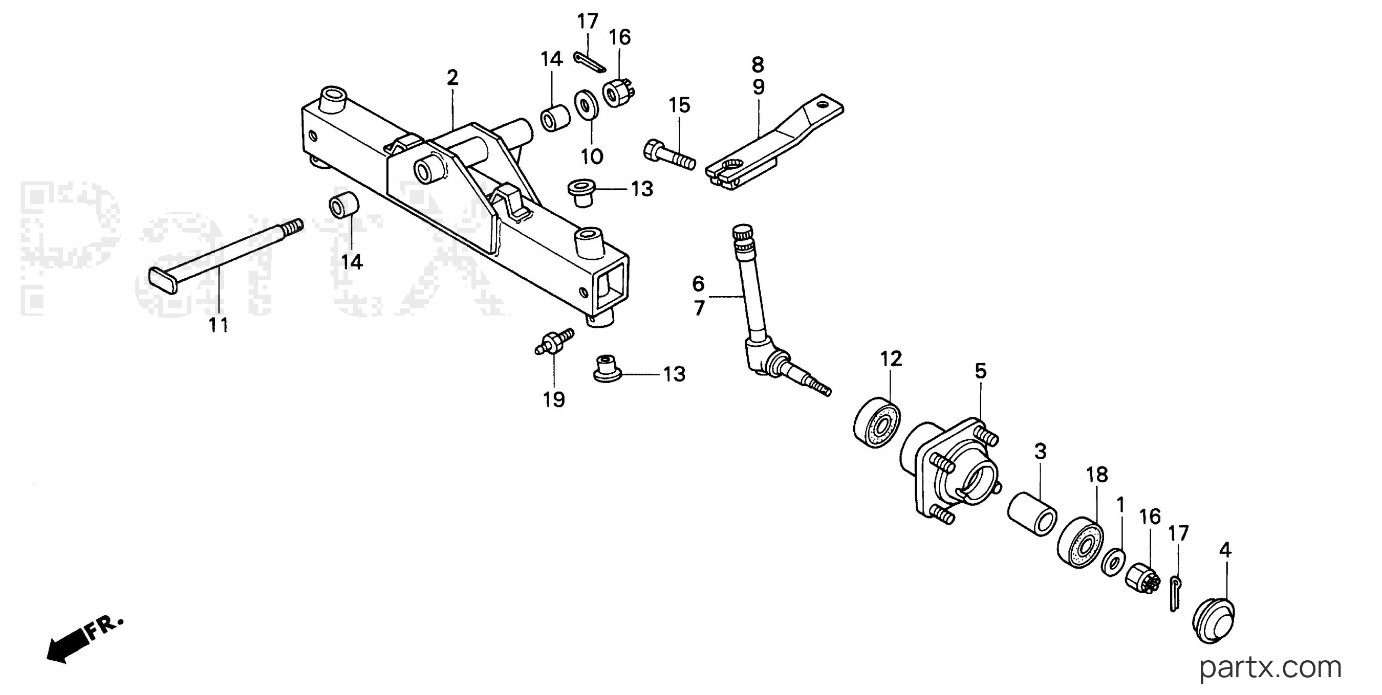 Honda H5013 A2/B - FRONT AXLE