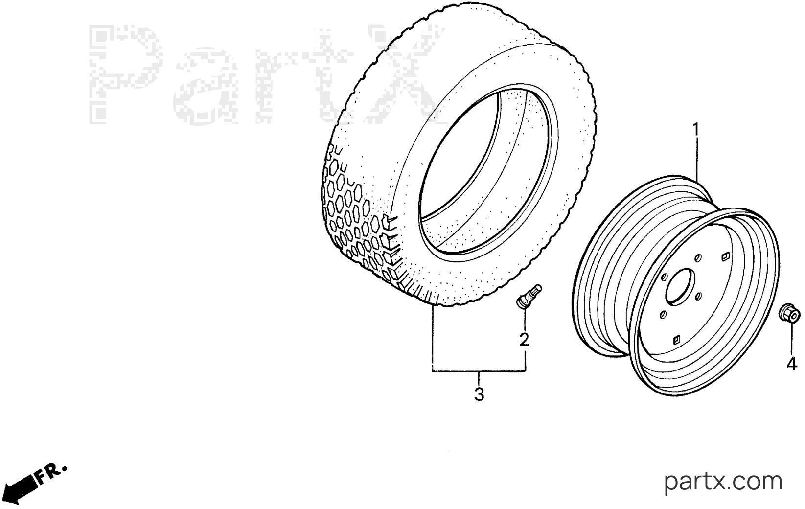 Honda H5013 A2/B - FRONT WHEEL