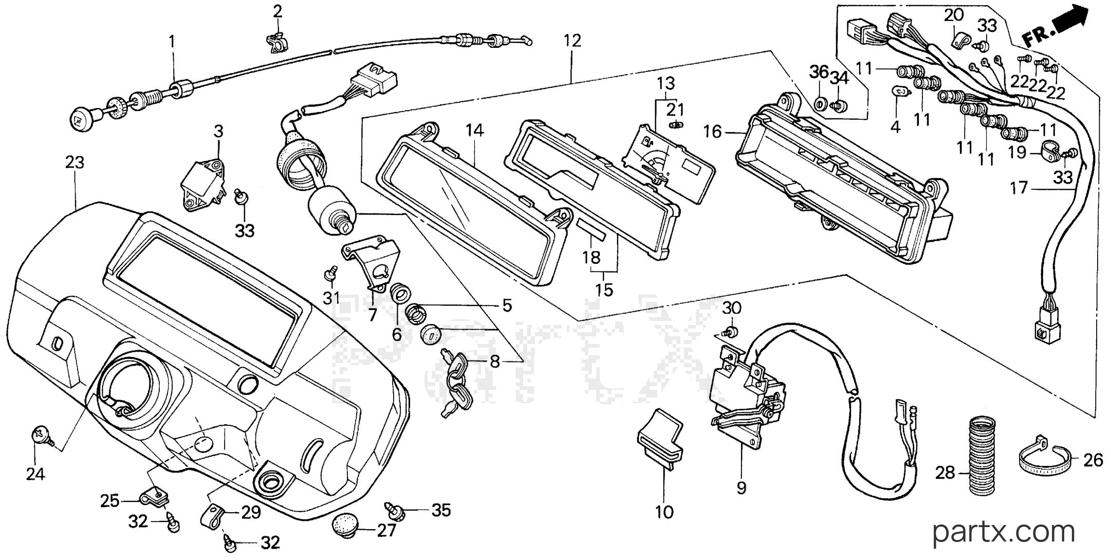 Honda H5013 A4/C - INSTRUMENT PANEL