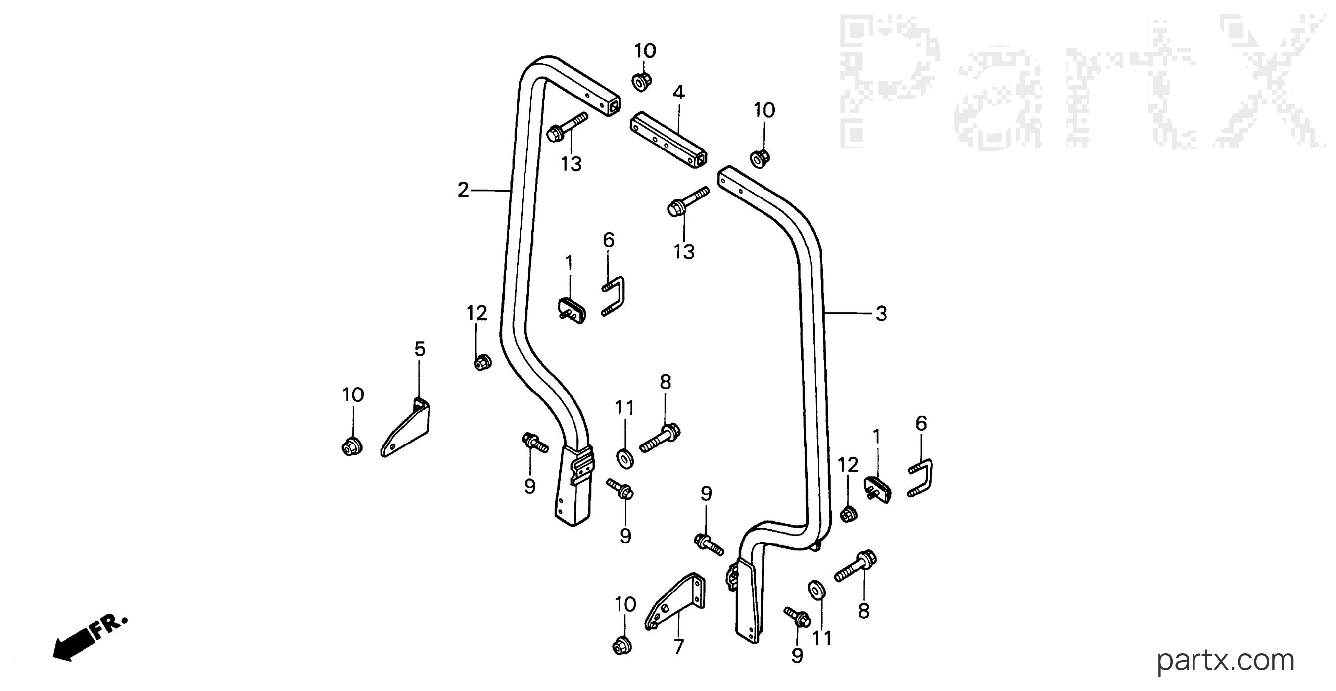 Honda H5013 AC2/A - ROLL OVER PROTECTOR
