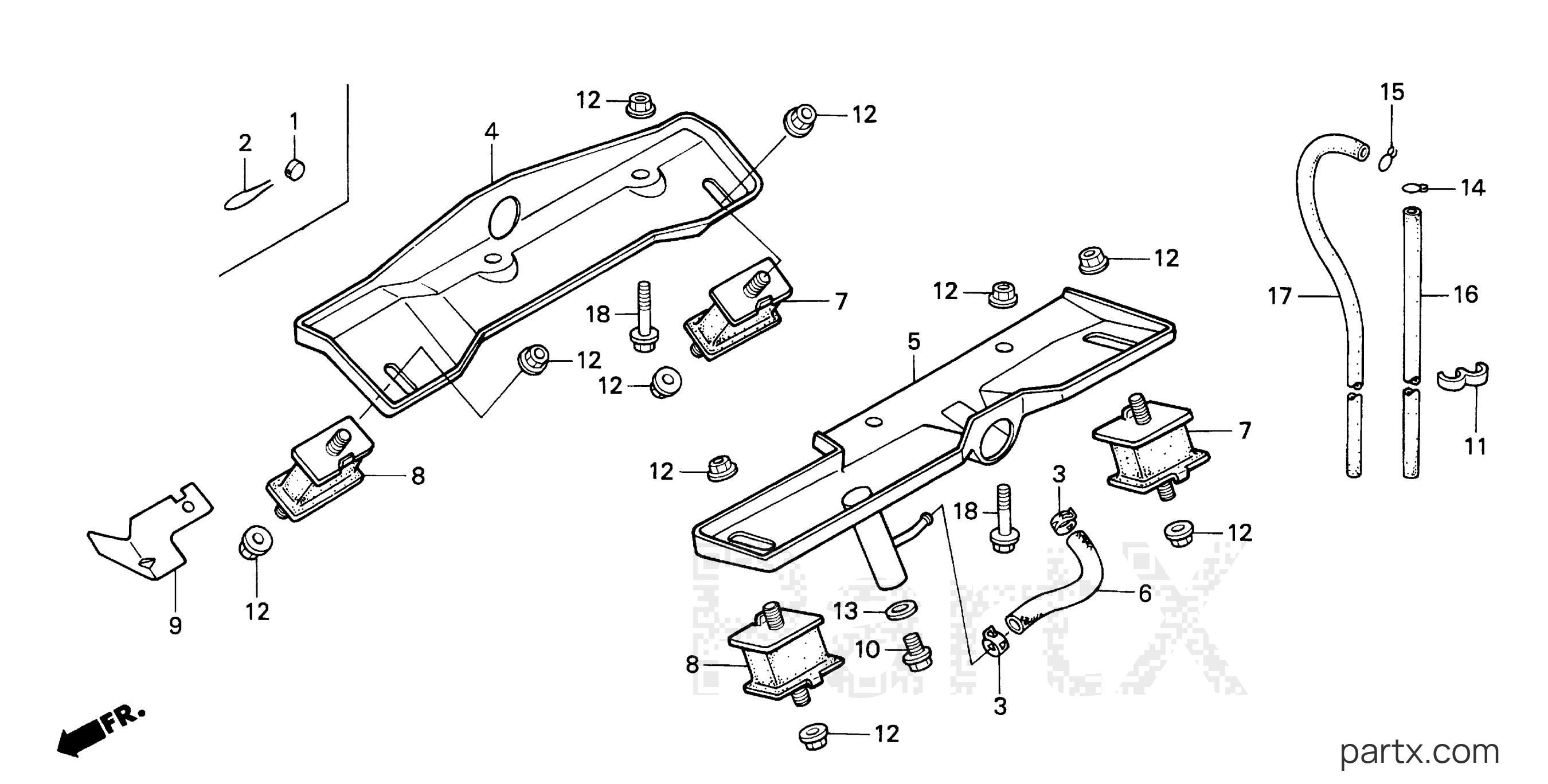 Honda H5013 A2/B - ENGINE MOUNTING PLATE