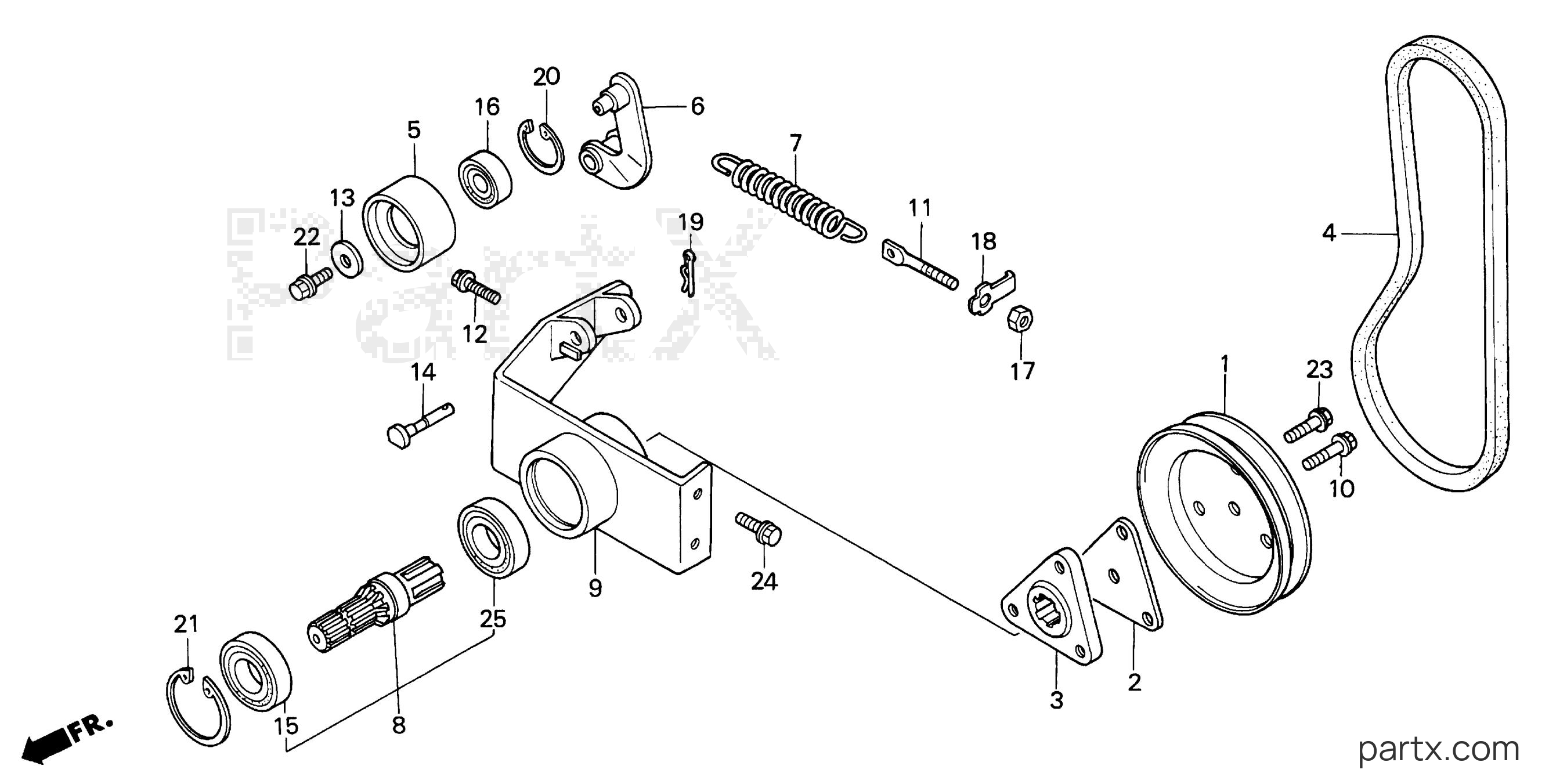Honda H5013 A4/A - FRONT P.T.O. SHAFT
