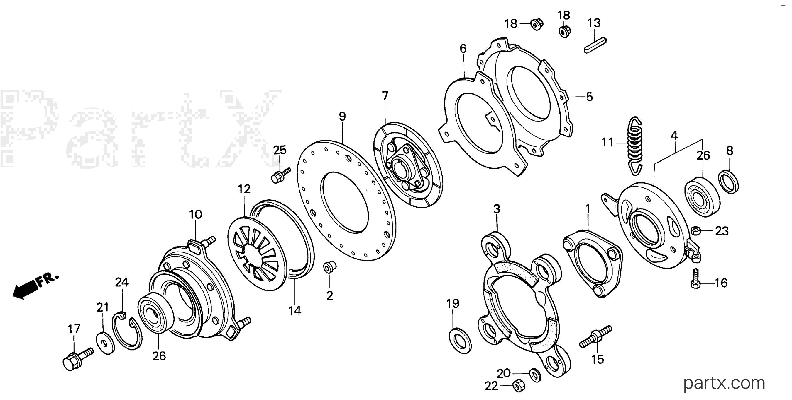 Honda H5013 A2/D - FRONT P.T.O. CLUTCH