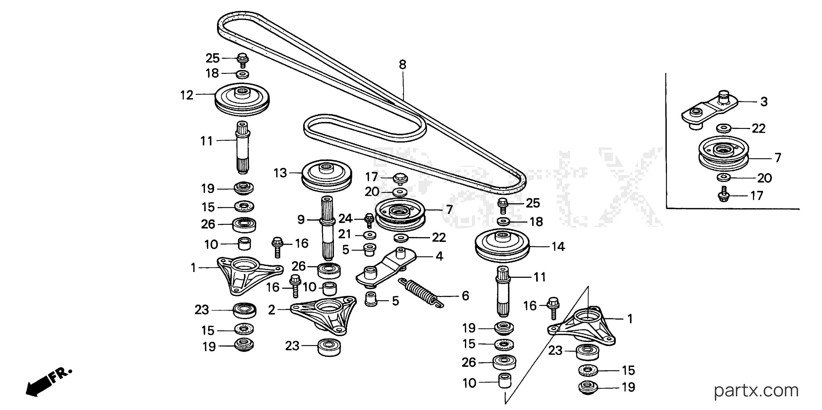 Honda MM46K1 A - BLADE SHAFT