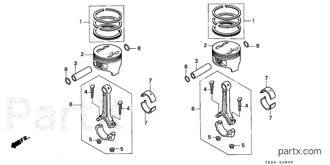 Honda H5518 NAC4/B - PISTON