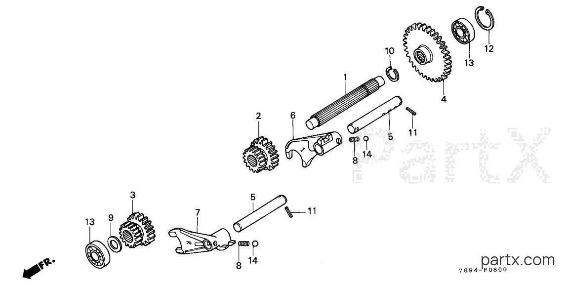 Honda H5518 AC4/A - UPPER COUNTERSHAFT