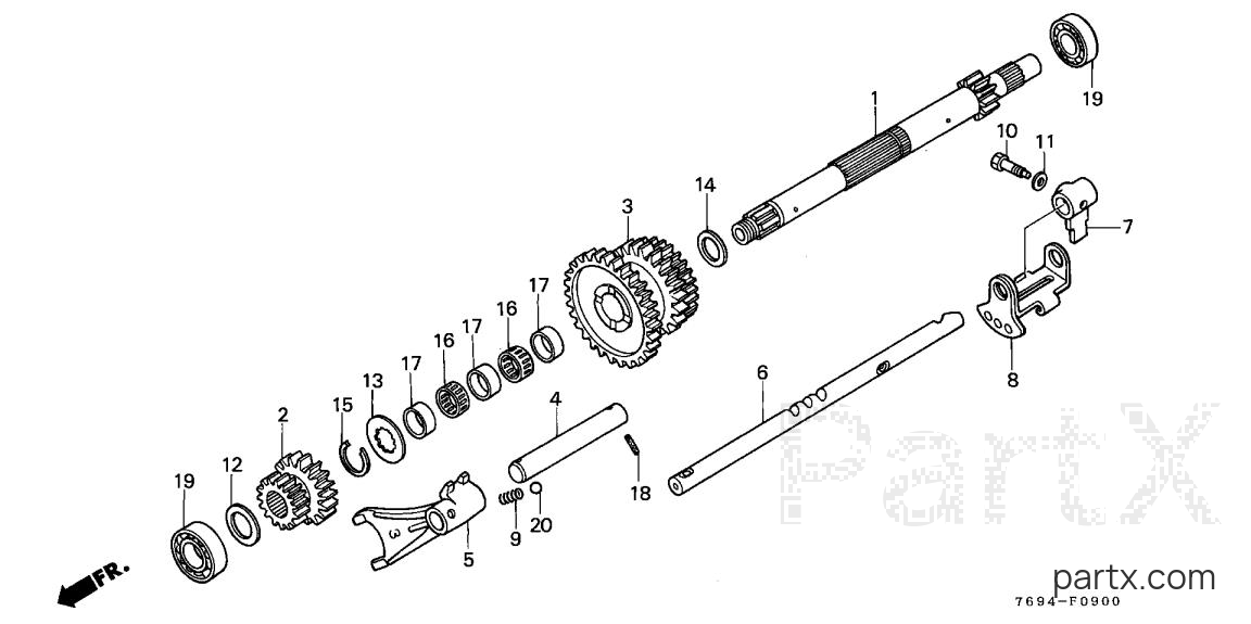 Honda H5518 NAC2/B - MAINSHAFT