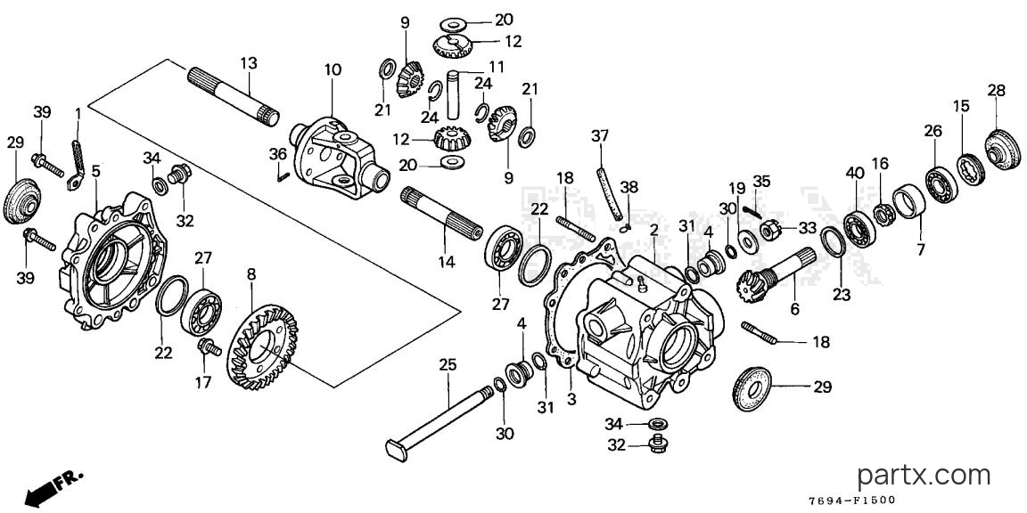 Honda H5518 AC4/B - FRONT DIFFERENTIAL GEAR