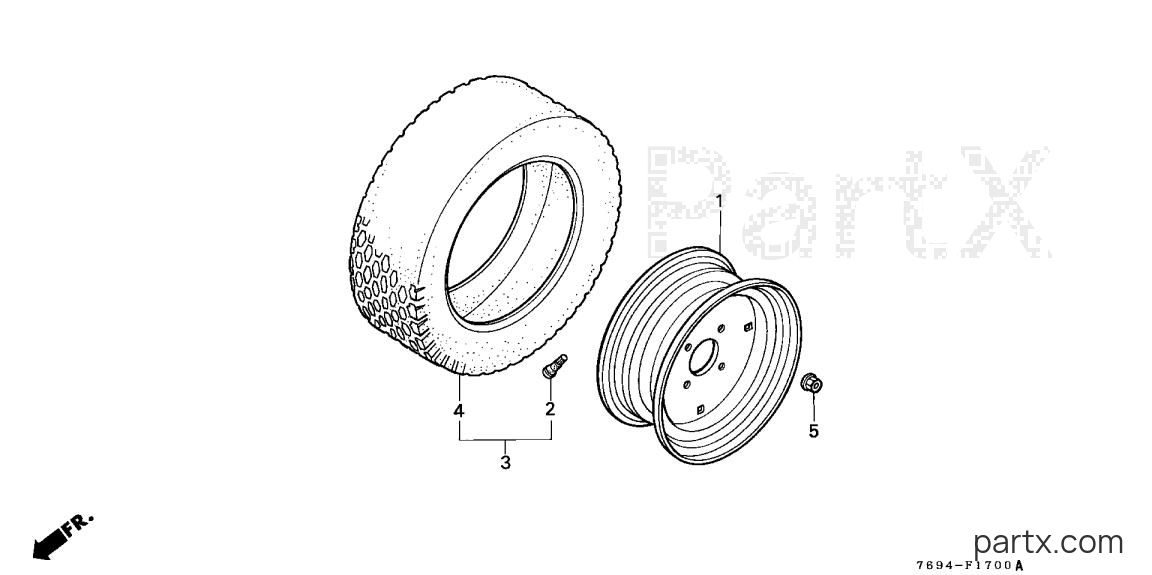 Honda H5518 NAC4/B - FRONT WHEEL