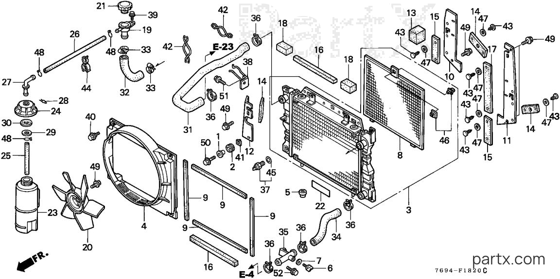 Honda H5518 AC2/A - RADIATOR