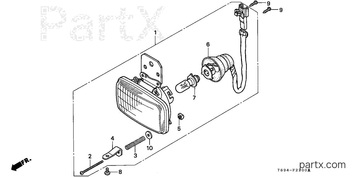 Honda H5518 NAC4/B - HEADLIGHT