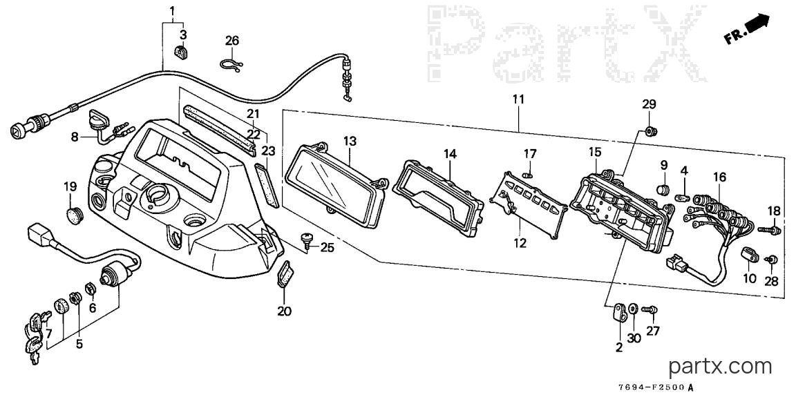 Honda H5518 AC4/B - INSTRUMENT PANEL