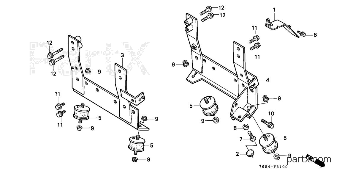 Honda H5518 NAC2/B - ENGINE MOUNT