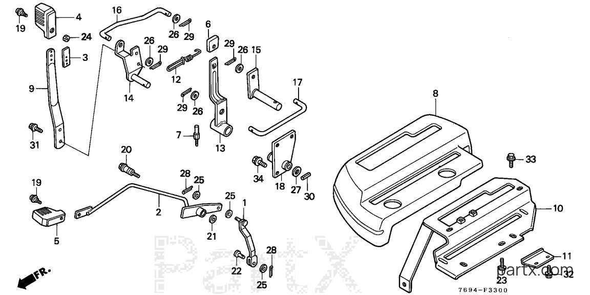 Honda H5518 AC2/A - RIGHT CONTROL PANEL