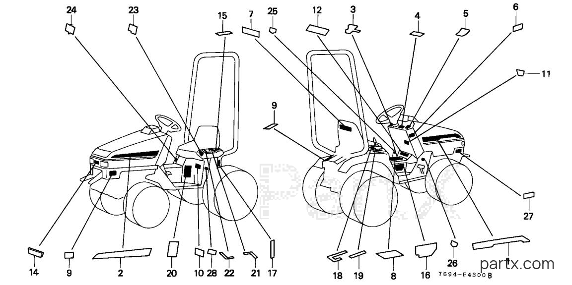 Honda H5518 AC4/B - LABELS