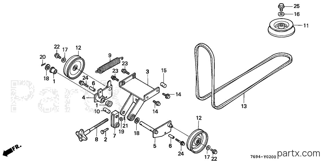 Honda MM46D A - TENSIONER BRACKET
