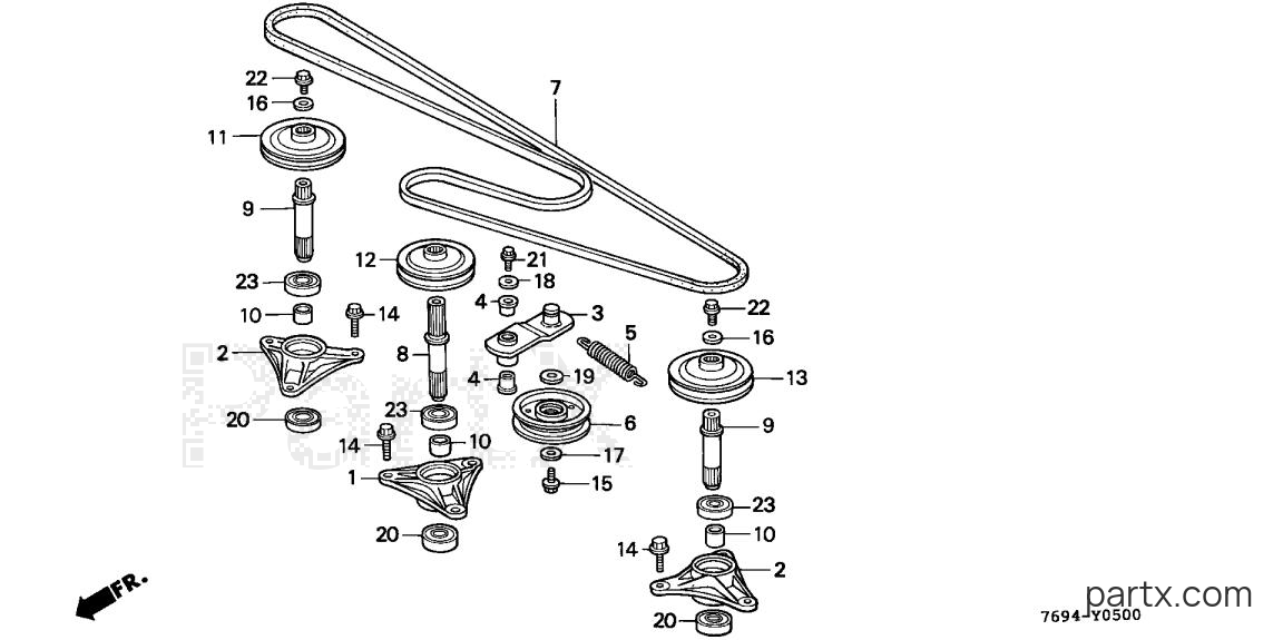 Honda MM46D A - MM46D BLADE SHAFT
