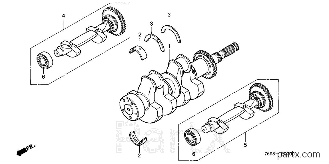 Honda H5518 NA4/D - CRANKSHAFT