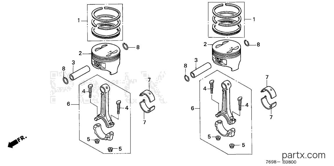 Honda H5518 A2/A - PISTON
