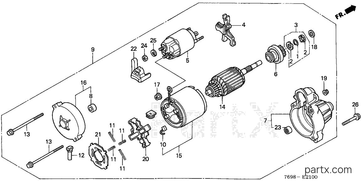 Honda H5518 A4/A - STARTER MOTOR