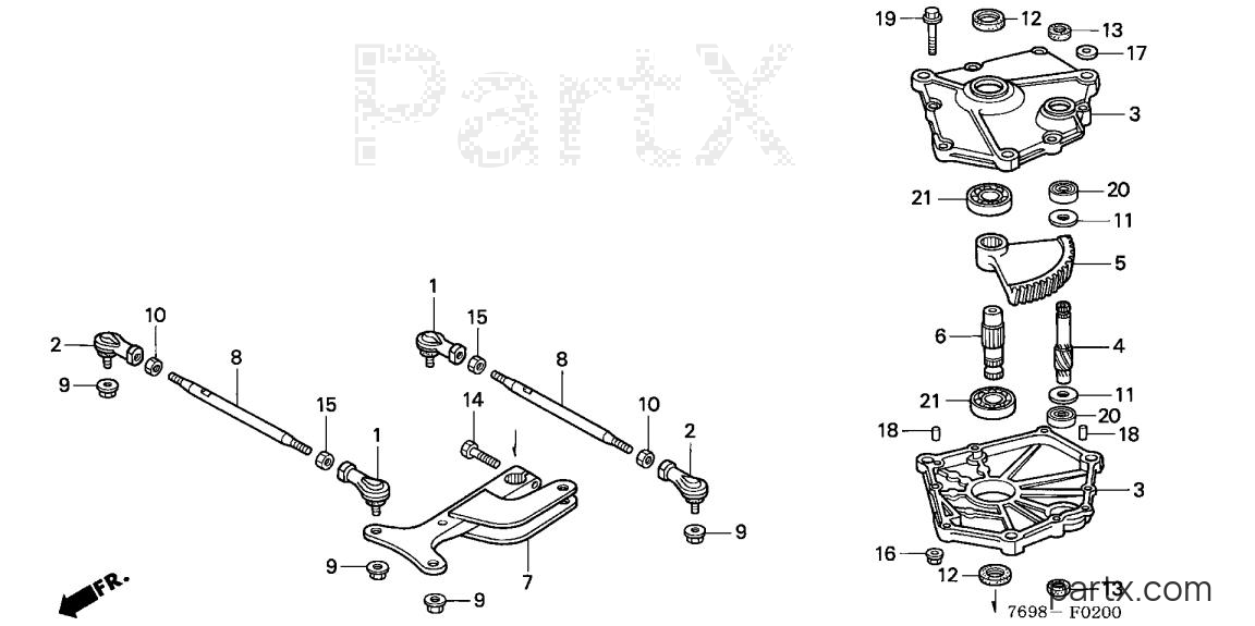Honda H5518 NA4/D - STEERING GEAR